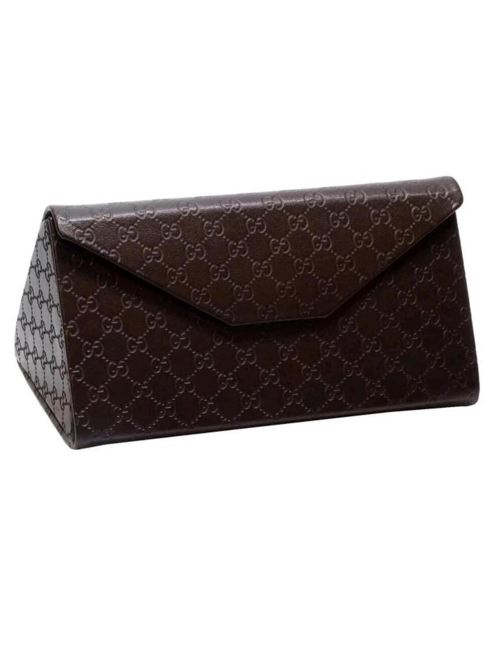NEW GUCCI GG Logo Sunglasses Tri Folding Case Cleaning Cloth Eye Glasses #☆